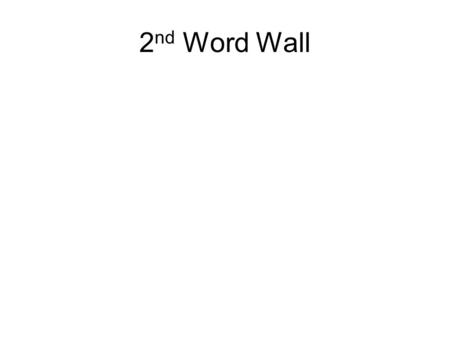 2 nd Word Wall. HEREDITARY Position or possessions earned by birth.