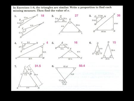 Section 9.8 Trigonometric Ratios Trigonometric Ratio A ratio of the lengths of two sides of a right triangle.