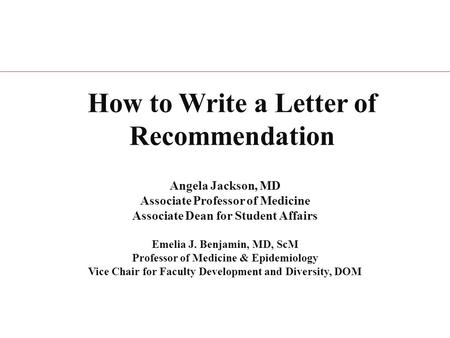 How to Write a Letter of Recommendation