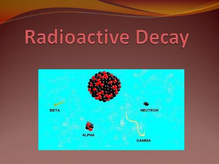 Alpha Decay A Helium- 4 nucleus (two protons and two neutrons). Is produced by nuclear fission Massive nucleus breaks apart into two less-massive nuclei.