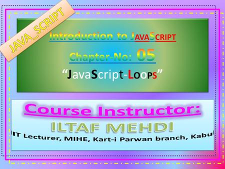 L OO P S While writing a program, there may be a situation when you need to perform some action over and over again. In such situation you would need.