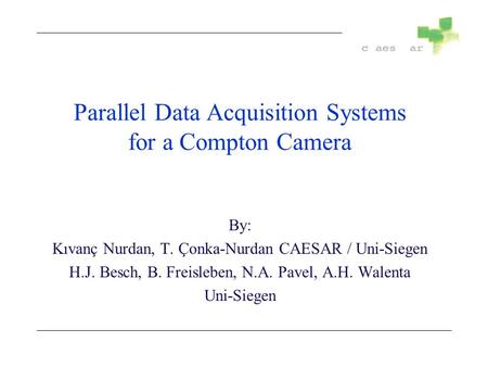 Parallel Data Acquisition Systems for a Compton Camera