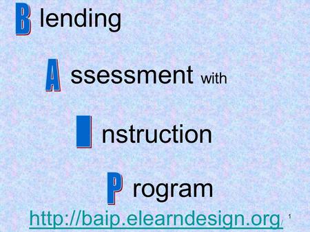 1 lending ssessment with nstruction rogram  /