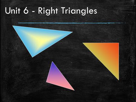 Unit 6 - Right Triangles Radical sign aa Radicand Index b Simplifying Radicals 11/12/2015 Algebra Review.