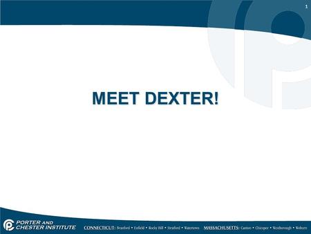 1 MEET DEXTER!. 2 Our TOUGHEST Patient! 3 Your Clinical Requirements DEXTER- FOR PRACTICE –A FULL SERIES USING ANALOG FILM AND RINNS. –A FULL SERIES.