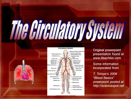 Original powerpoint presentaiton found at  Some information incorporated from T. Trimpe’s 2006 “Blood Basics” powerpoint posted at