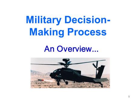 Military Decision-Making Process