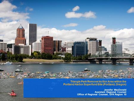 Triangle Park Removal Action Area within the Portland Harbor Superfund Site (Portland, Oregon) Jennifer MacDonald Assistant Regional Counsel Office of.