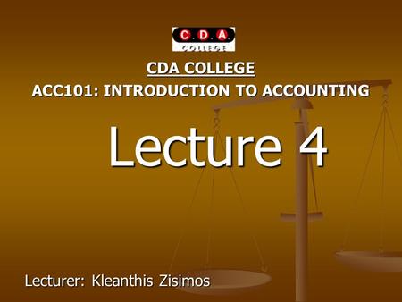 ACC101: INTRODUCTION TO ACCOUNTING