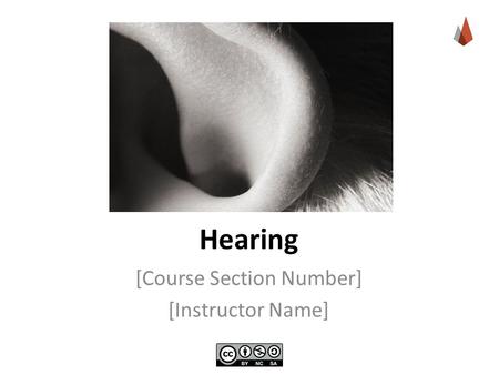 Hearing [Course Section Number] [Instructor Name].