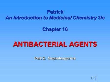 An Introduction to Medicinal Chemistry 3/e