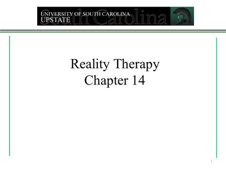 Reality Therapy Chapter 14