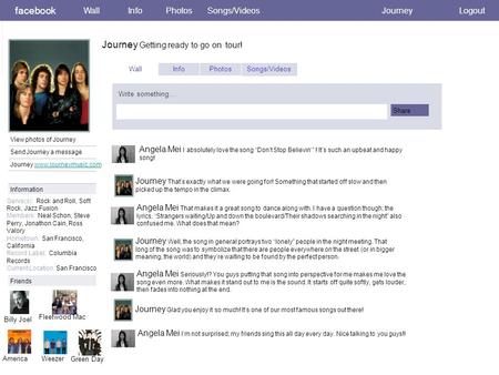 Facebook Journey Getting ready to go on tour! JourneyLogout View photos of Journey Send Journey a message Journey www.journeymusic.comwww.journeymusic.com.