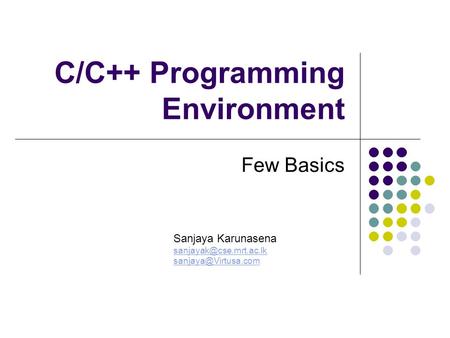 C/C++ Programming Environment