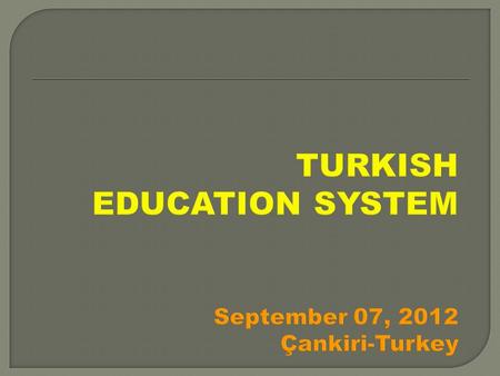 The legal framework, basic philosophy, general objectives and principals are mainly stated in:  Constitution.  Basic Law of National Education.  Higher.