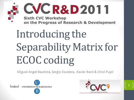 Introducing the Separability Matrix for ECOC coding