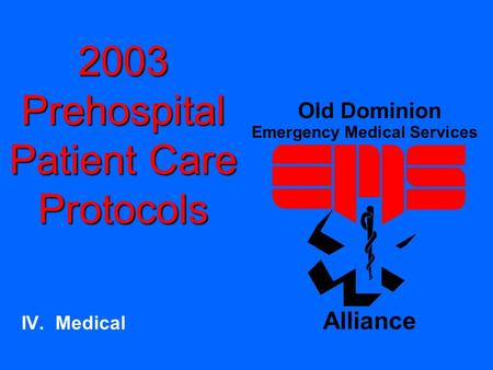 2003 Prehospital Patient Care Protocols