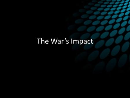 The War’s Impact. An Economy in Turmoil After WWI, the government removed the controls it had placed on the economy during war time. People began spending.