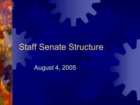 Staff Senate Structure August 4, 2005. Number of Employees  553 Full time professional/administrative  753 Full time support staff  196 Part time professional.