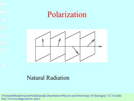  Somnath Bharadwaj and Pratik Khastgir, Department of Physics and Meteorology, IIT Kharagpur, 721 302 India   Somnath.