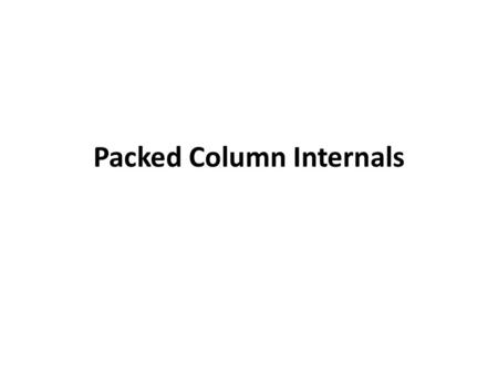 Packed Column Internals