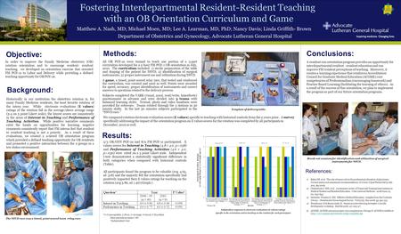 In order to improve the Family Medicine obstetrics (OB) rotation orientation and to encourage resident- resident teaching, we developed an orientation.