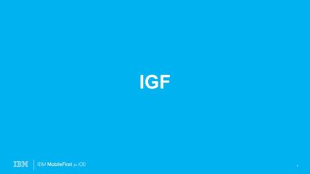 IGF 1. Apple Devices iPad iPhone iPod Touch ONE TIME CHARGE Managed Mobility Services Managed Mobility Services Set-up ONE TIME CHARGE MaaS360Apple Care.