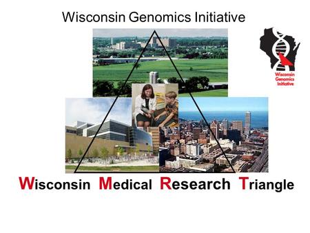 Wisconsin Genomics Initiative W isconsin M edical R esearch T riangle Wisconsin Medical Discovery Triangle.