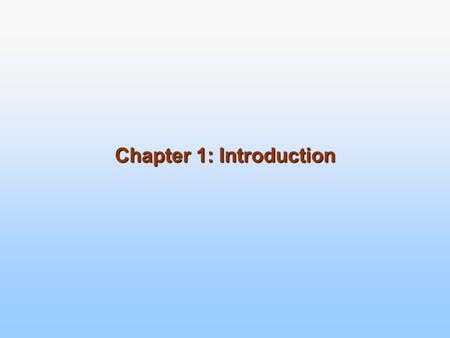 Chapter 1: Introduction