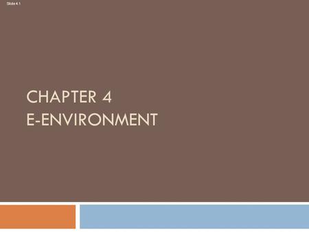 Chapter 4 E-environment