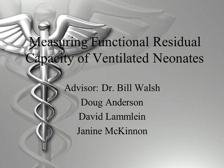 Measuring Functional Residual Capacity of Ventilated Neonates