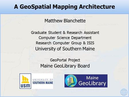 A GeoSpatial Mapping Architecture