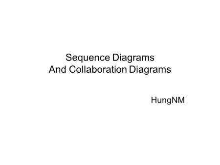 Sequence Diagrams And Collaboration Diagrams HungNM.