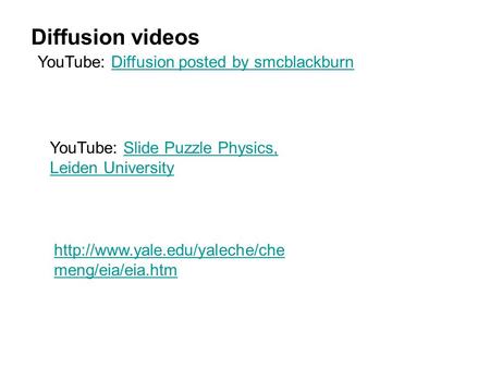 Diffusion videos YouTube: Diffusion posted by smcblackburn