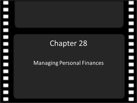 Managing Personal Finances