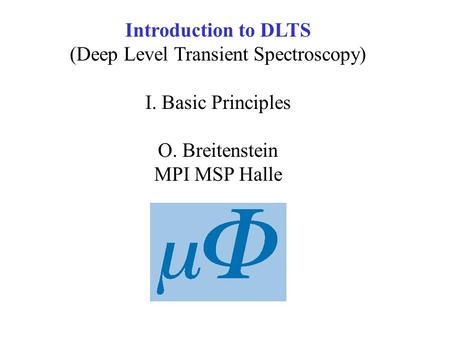 (Deep Level Transient Spectroscopy)