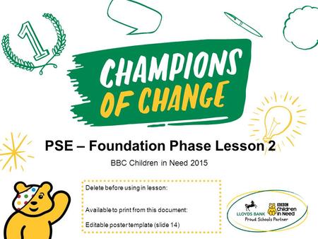 PSE – Foundation Phase Lesson 2