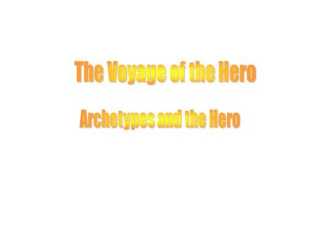 Archetypes Are constantly repeating characters or energies which occur in the dreams of all people and the myths of cultures Reflect aspects of the human.