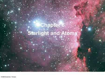 Starlight and Atoms Chapter 6. The Amazing Power of Starlight Just by analyzing the light received from a star, astronomers can retrieve information about.