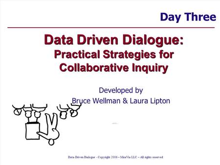 Data-Driven Dialogue - Copyright 2006 – MiraVia LLC – All rights reserved Data Driven Dialogue: Practical Strategies for Collaborative Inquiry Developed.