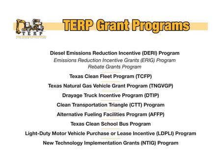 A competitive grant program that provides incentives to upgrade or replace older on-road heavy-duty vehicles, non- road equipment, locomotives, marine.