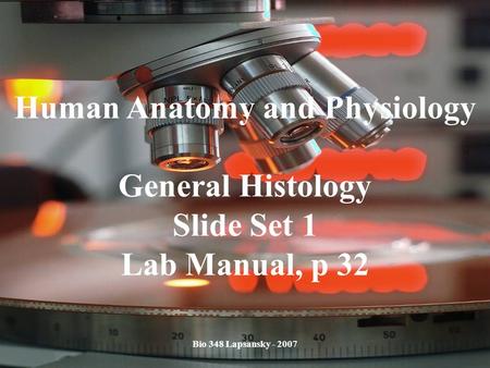 Human Anatomy and Physiology