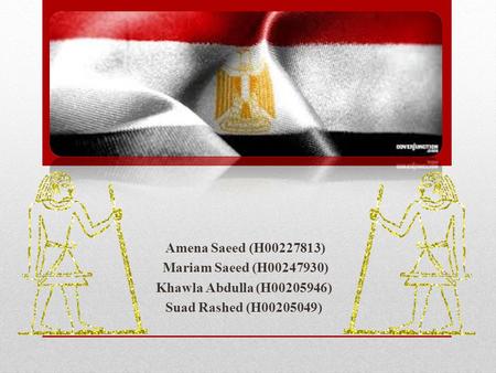 Amena Saeed (H00227813) Mariam Saeed (H00247930) Khawla Abdulla (H00205946) Suad Rashed (H00205049)