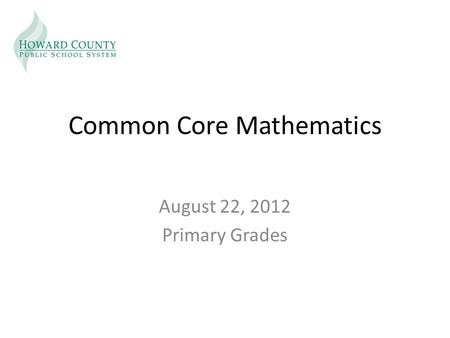 Common Core Mathematics