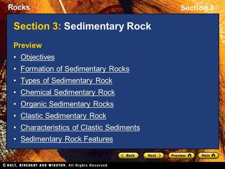 Section 3: Sedimentary Rock