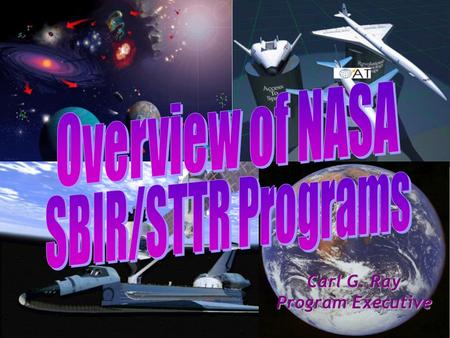Carl G. Ray Program Executive Small Business Innovation Research Small Business Technology Transfer SBIRSBIR To increase small business participation.