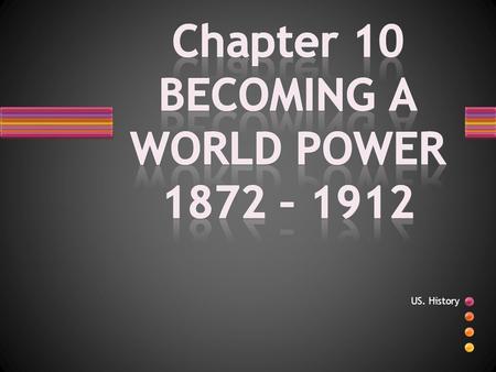 US. History. I. Building Support for Imperialism THREE REASONS FOR IMPERIALISM A. A Desire for New Markets 1. economics  no one has ALL materials to.