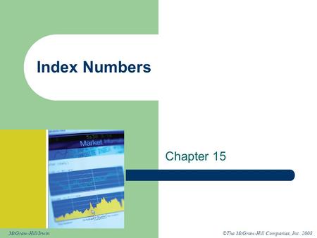 Index Numbers Chapter 15.