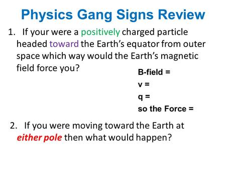 Physics Gang Signs Review