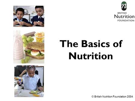 The Basics of Nutrition